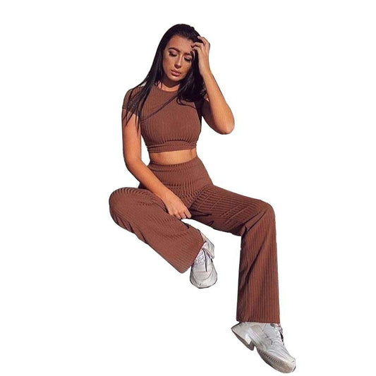 Casual suit female wide-leg pants two-piece suit