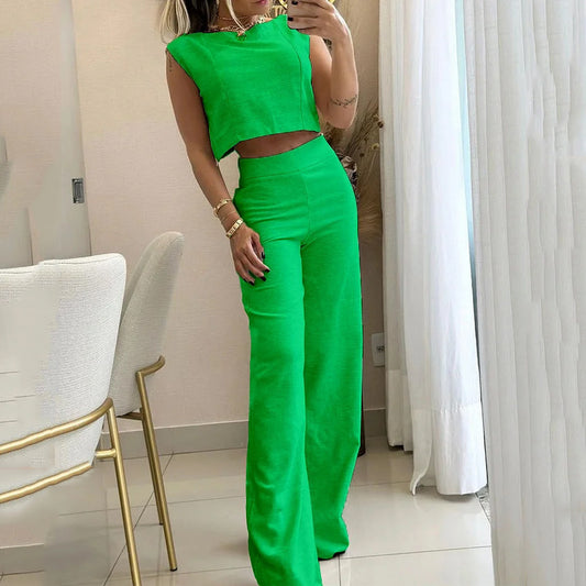 Wide Leg Pants Suit