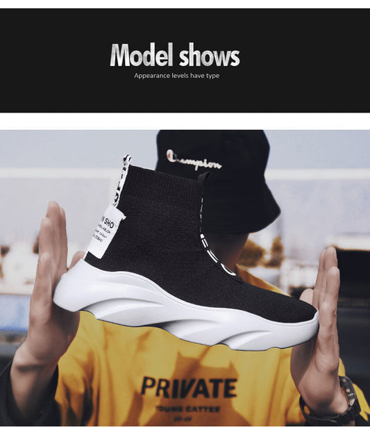 All-match High-top Shoes Men's Socks Trendy Shoes