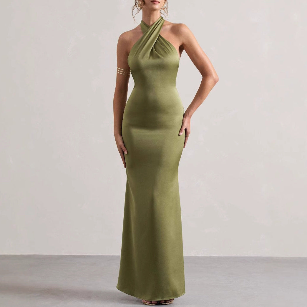 Women's Halter Fashion Slim Fit Dress