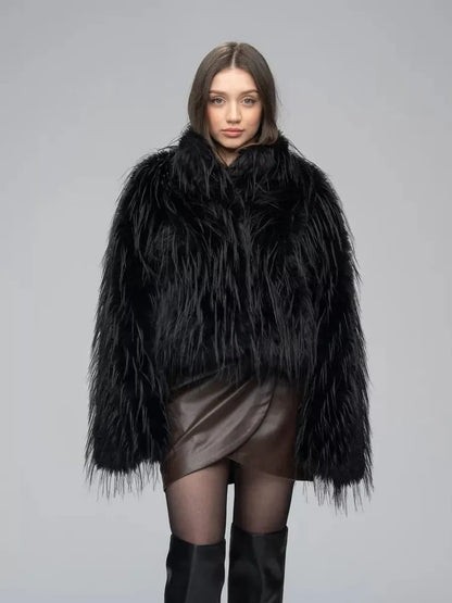 Women's Thick Plush Fashion Warm Fur Coat