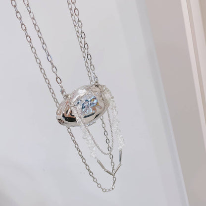 Shell Bag With Silver Metal Accessories