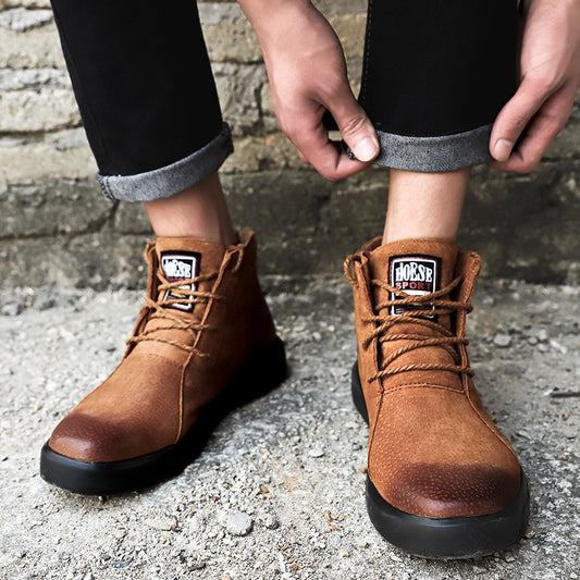 Plus Size Martin Boots Men's High Top