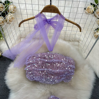 Seaside Vacation Style Two-piece Set Light Luxury Suit Women