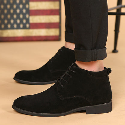 Men's Mid-top Lace-up Pointed Casual Shoes