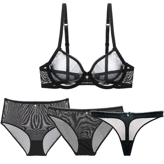 Mesh Bra Set 4 Pieces Set