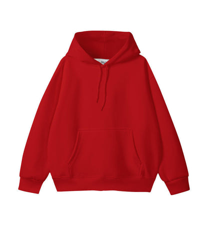 Simple Loose Cotton Silver Fox Velvet Hooded Pullover Men