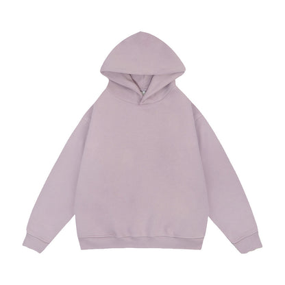 Loose All-matching Solid Color Sports Pullover Hooded Sweater Men