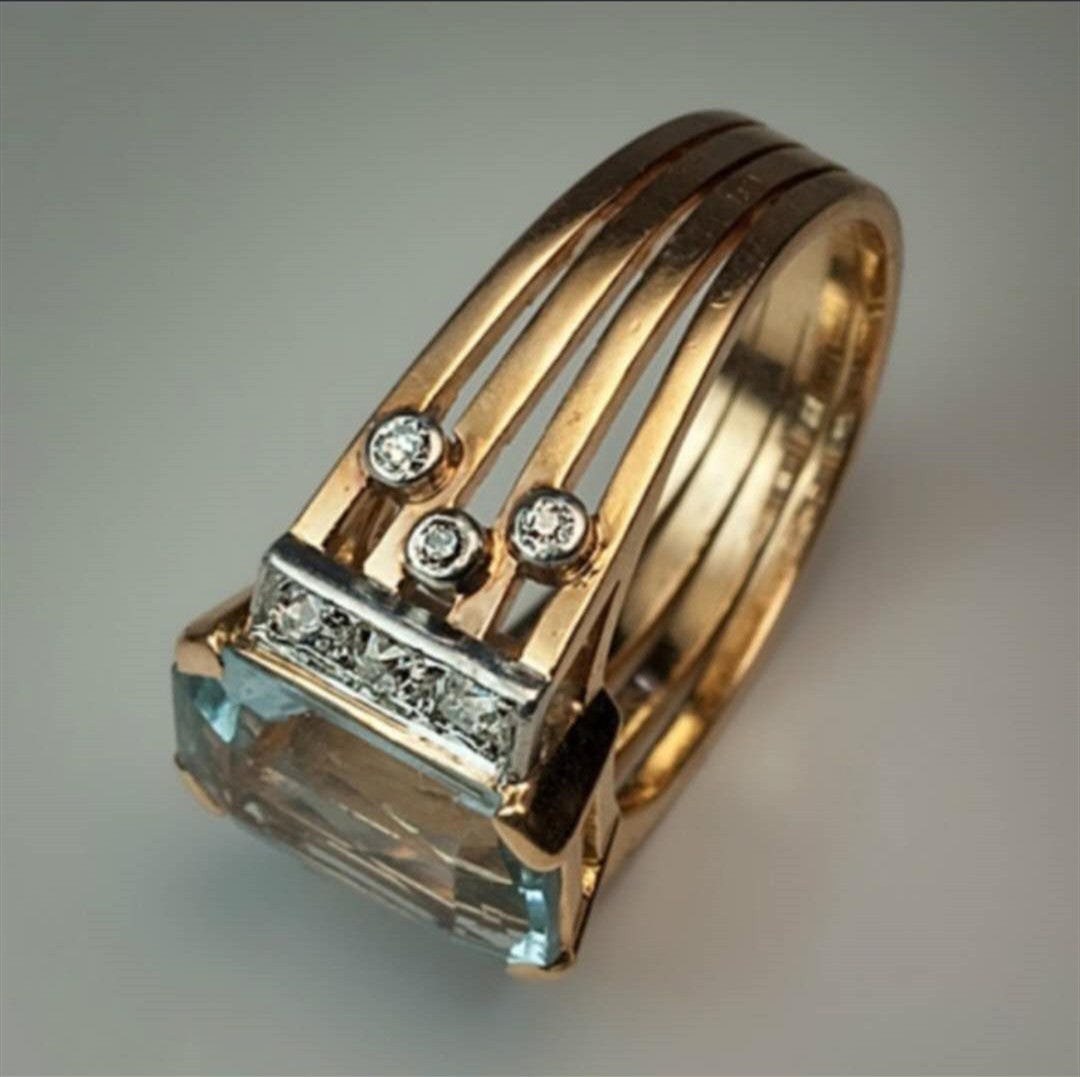 Personality Inlaid Zircon Crystal Women's Ring