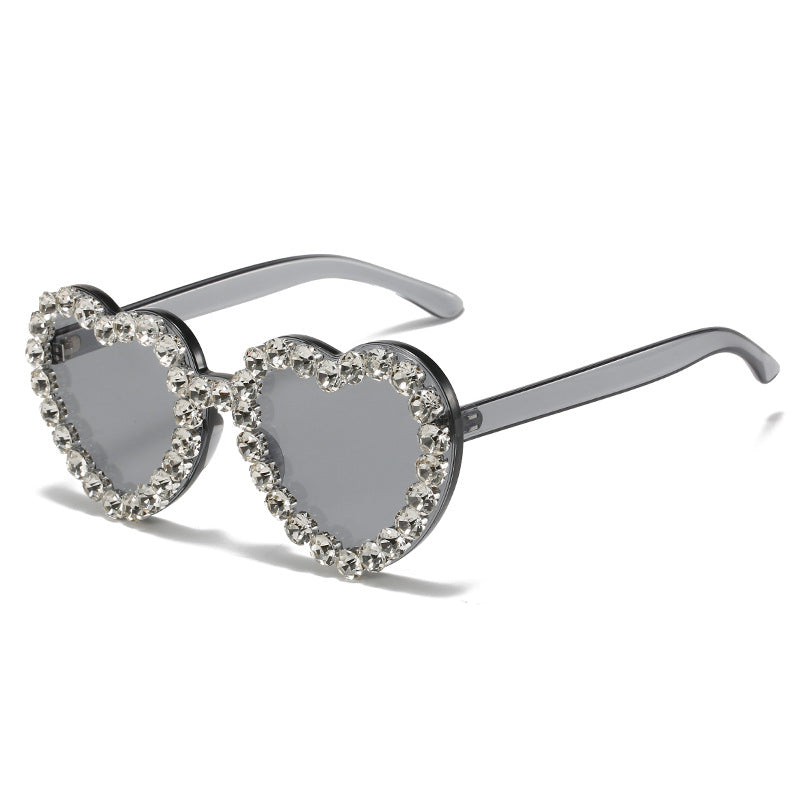 Fashionable All-match Peach Heart Sunglasses For Women