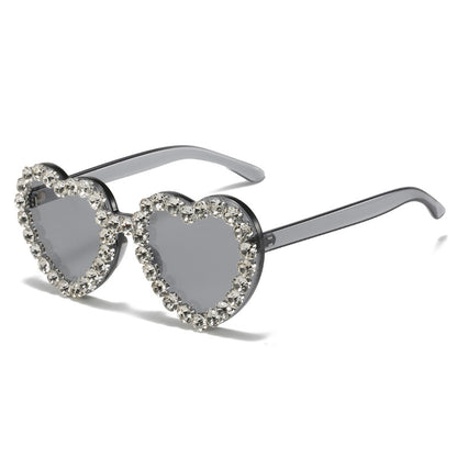 Fashionable All-match Peach Heart Sunglasses For Women