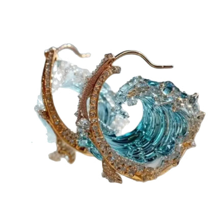 Creative Sky Blue HAILANG Resin Earrings