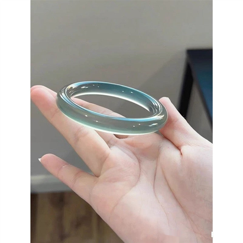 Curry Blue Agate Chalcedony Bracelet High Ice Gift Ornament