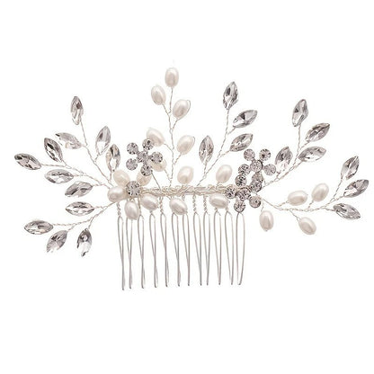 Handmade Pearl Crystal Hair Comb Simple Accessories