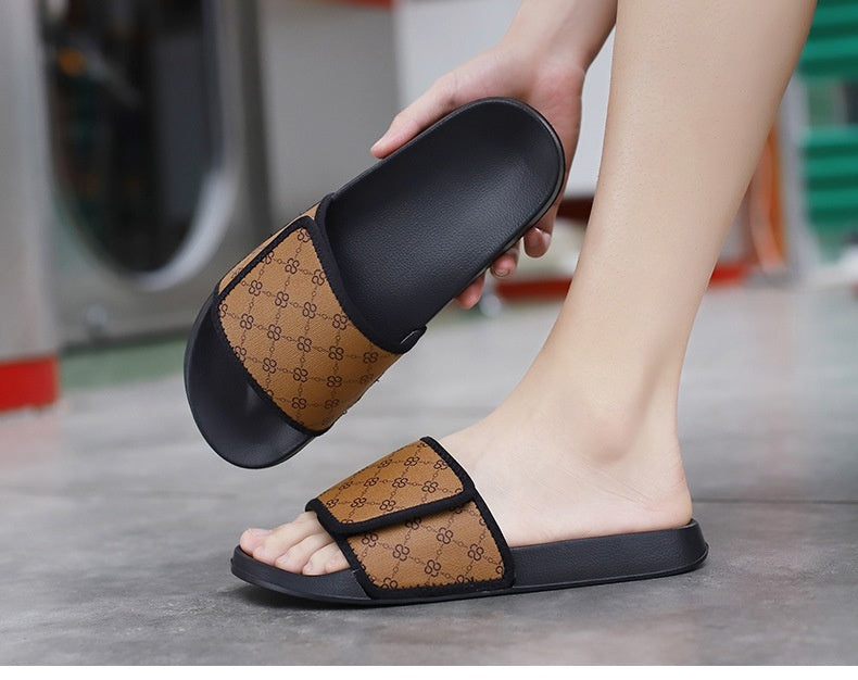 Cross-border Slippers Summer Outdoor Wear Niche High-grade Velcro Non-slip Beach Flip-flops Men